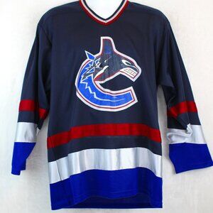 Vintage 90s CCM Vancouver Canucks Orca NHL Hockey Jersey Mens M